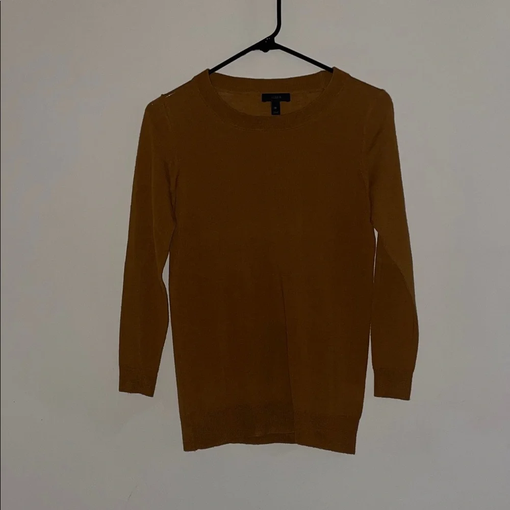 J. Crew Wool Women's Tan Crew Neck Sweater